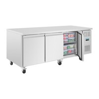 U-Serie 3-türiger Vorbereitungskühlschrank 634 l, Edelstahl-Arbeitsplatte