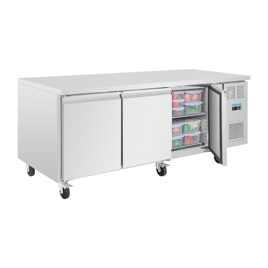 U-Serie 3-türiger Vorbereitungskühlschrank 634 l, Edelstahl-Arbeitsplatte