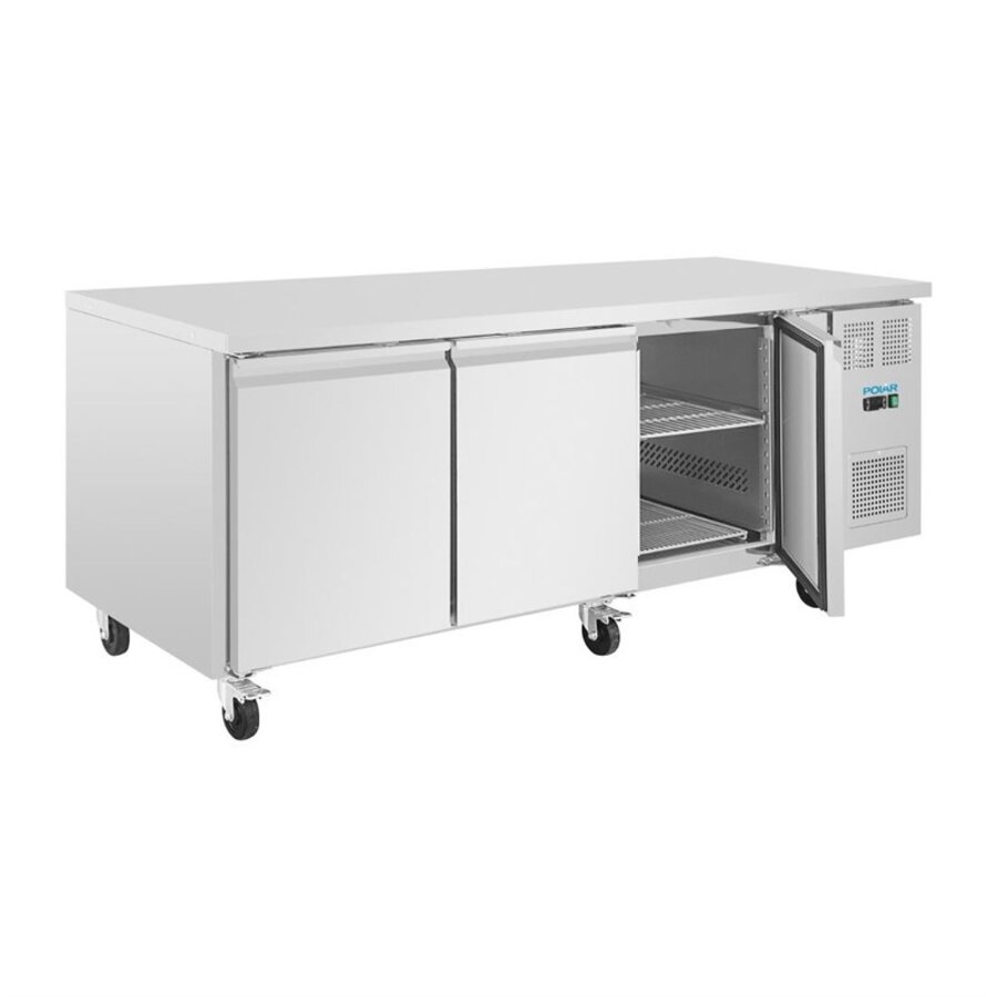 U-Serie 3-türiger Vorbereitungskühlschrank 634 l, Edelstahl-Arbeitsplatte