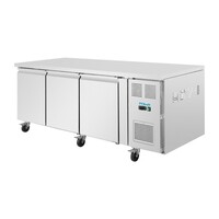 U-Serie 3-türiger Vorbereitungskühlschrank 634 l, Edelstahl-Arbeitsplatte