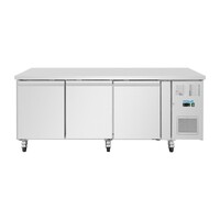 U-Serie 3-türiger Vorbereitungskühlschrank 634 l, Edelstahl-Arbeitsplatte