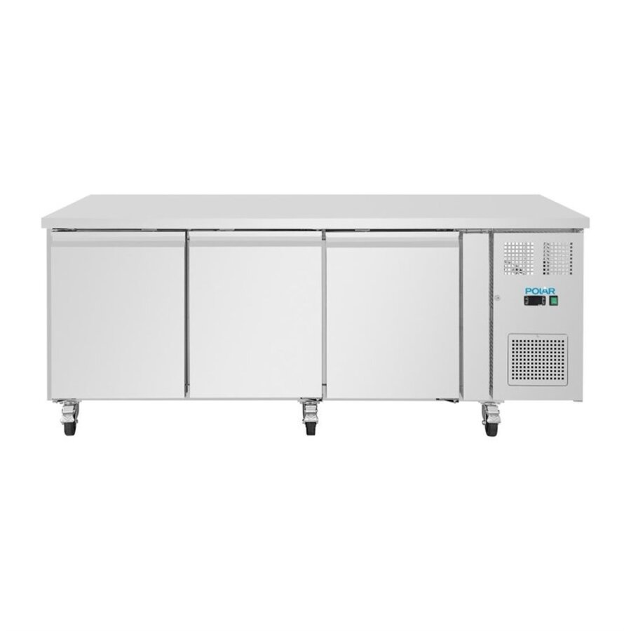 U-Serie 3-türiger Vorbereitungskühlschrank 634 l, Edelstahl-Arbeitsplatte