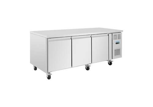  Polar U-Serie 3 Deurs Voorbereidingskoelkast 634L RVS Werkblad 