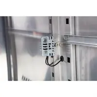 Établi réfrigéré 3 portes série U en acier inoxydable 417 L, 1 795 mm, avec dosseret