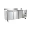 Polar U-Series 3-Door Refrigerated Workbench 417L Stainless Steel 1795mm With Upstand
