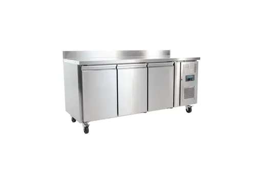  Polar U-Series 3-Door Refrigerated Workbench 417L Stainless Steel 1795mm With Upstand 
