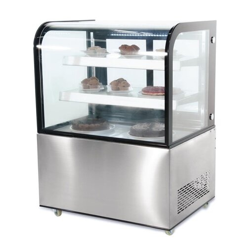  Polar Vitrine réfrigérée pour charcuterie Série G 270 L en acier inoxydable et verre 91 cm 