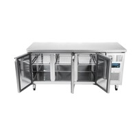 U-Series 3-Door Refrigerated Workbench 417L Stainless Steel 1795mm With Upstand