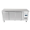 Polar U-Series 3-Door Refrigerated Workbench 417L Stainless Steel 1795mm With Upstand