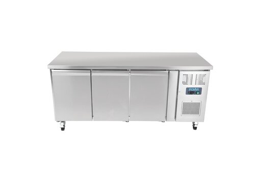  Polar U-Series 3-Door Refrigerated Workbench 417L Stainless Steel 1795mm 