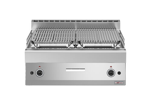  HorecaTraders Lava stone grill | Cast iron | 80x70x28cm 