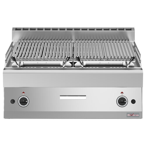  HorecaTraders Lava stone grill | Cast iron | 80x70x28cm 