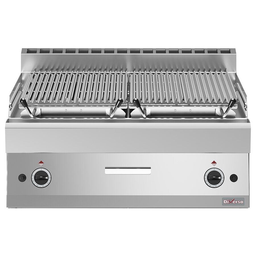 Lavasteengrill | 1/1 module | bakrooster in gietijzer | 80x70x28cm