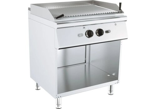  HorecaTraders Lava stone grill | Gas | 80x70x90cm 