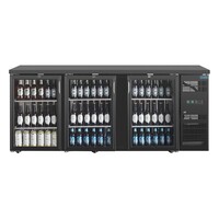 3-türige Barkühlung 355L | 0°C bis +10°C | 6 Regale | 86x200,2x53,5cm