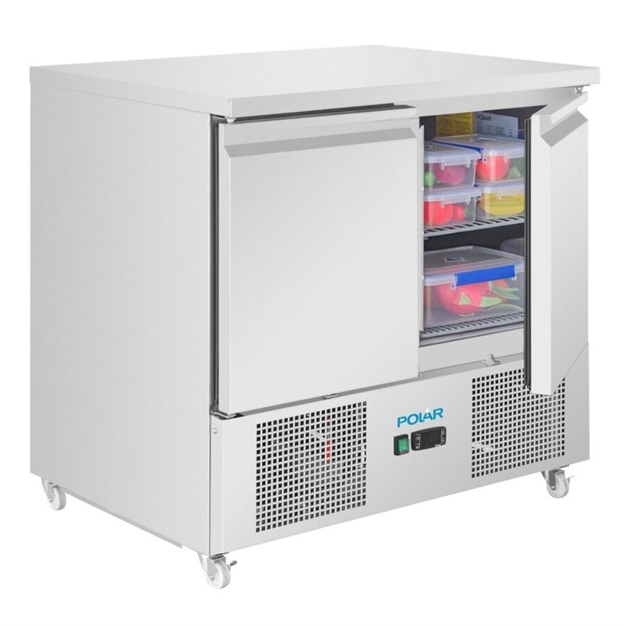 Ventilated 2-Door Saladette 257L | +2°C to +8°C | GN 1/1