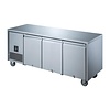 HorecaTraders Three-door refrigerated workbench 420 L | 85(h) x 188.5(w) x 66(d)cm | -2°C to +4°C