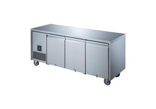  HorecaTraders Three-door refrigerated workbench 420 L | 85(h) x 188.5(w) x 66(d)cm | -2°C to +4°C 