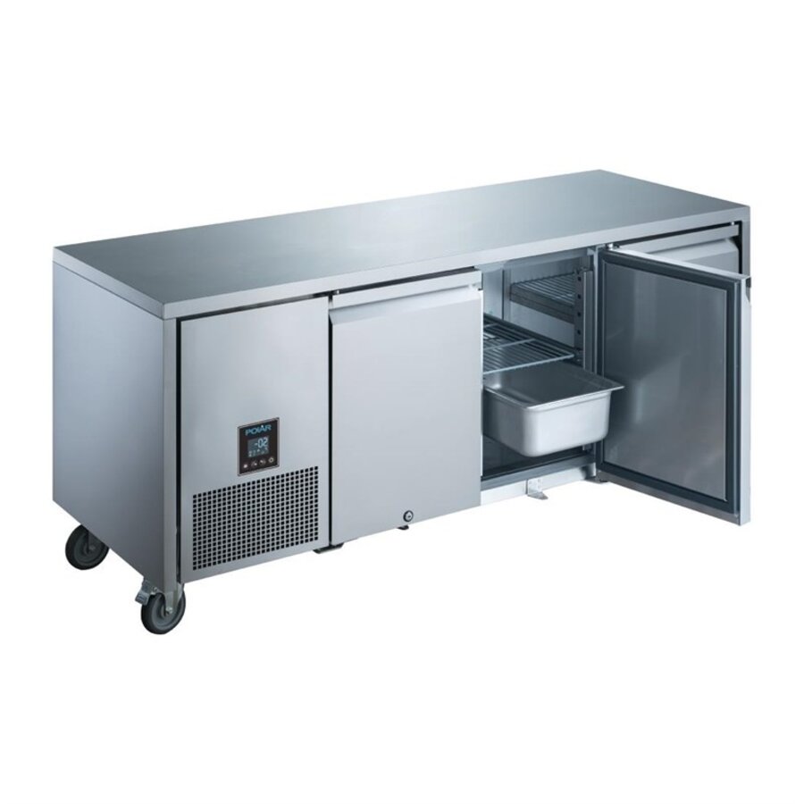 Three-door refrigerated workbench 420 L | 85(h) x 188.5(w) x 66(d)cm | -2°C to +4°C