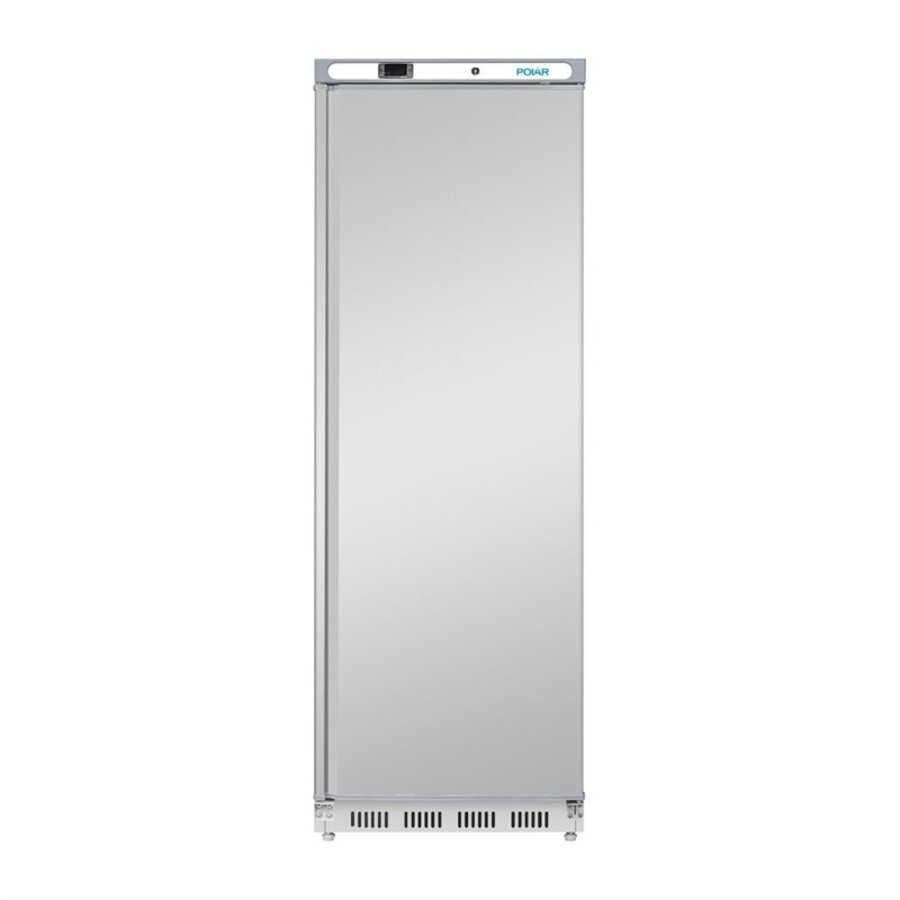 Réfrigérateur vertical 400 L | Inox | +2 °C à +5 °C | 185 x 60 x 60 cm | 4 clayettes | A
