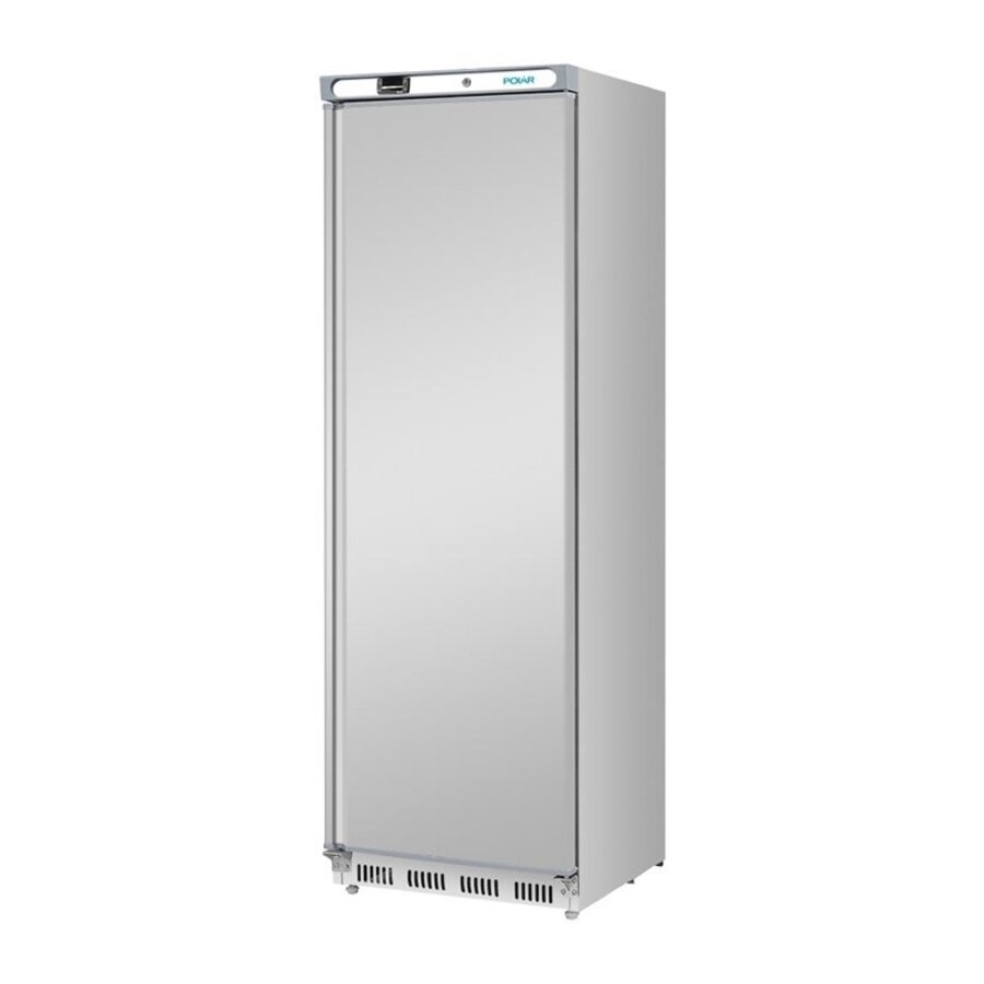 Réfrigérateur vertical 400 L | Inox | +2 °C à +5 °C | 185 x 60 x 60 cm | 4 clayettes | A