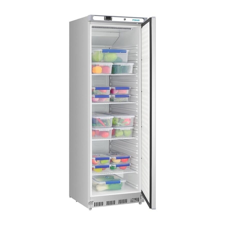 Upright refrigerator 400 L | Stainless steel | +2°C to +5°C | 185x60x60 cm | 4 shelves
