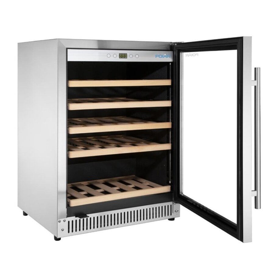 Weinkühler | Edelstahl | 51 Flaschen | 150W | 59x58x82cm