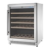 HorecaTraders Unterbau-Weinkühlschrank | Edelstahl | 47 Flaschen | 150 W | 59 x 58 x 82 cm