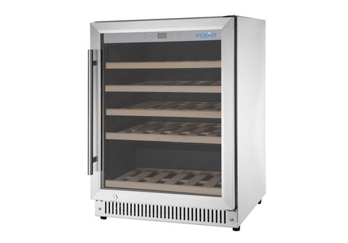  HorecaTraders Weinkühler | Edelstahl | 51 Flaschen | 150W | 59x58x82cm 