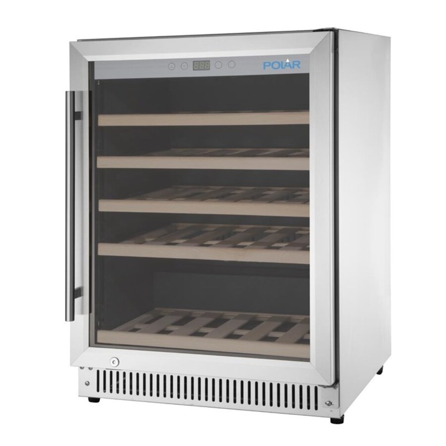 Weinkühler | Edelstahl | 51 Flaschen | 150W | 59x58x82cm