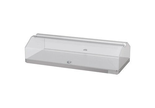  HorecaTraders Display cabinet | 1 level | freestanding | 80x35x27cm 