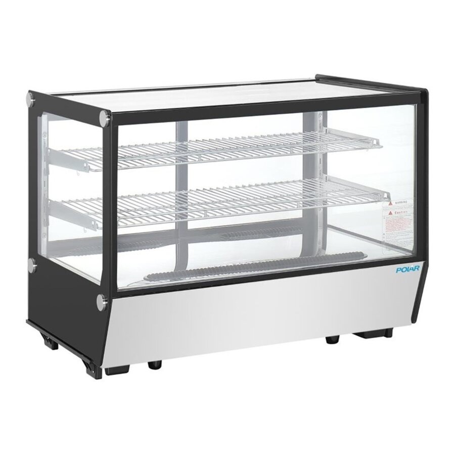 Display refrigerator 160 L | Stainless steel | 0–12 °C | 88x56.8x68.6 cm | LED