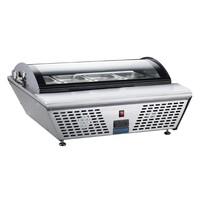 Tischkühlschrank 67 L | Edelstahl | 0–12 °C | 76,7 x 61,2 x 32,8 cm
