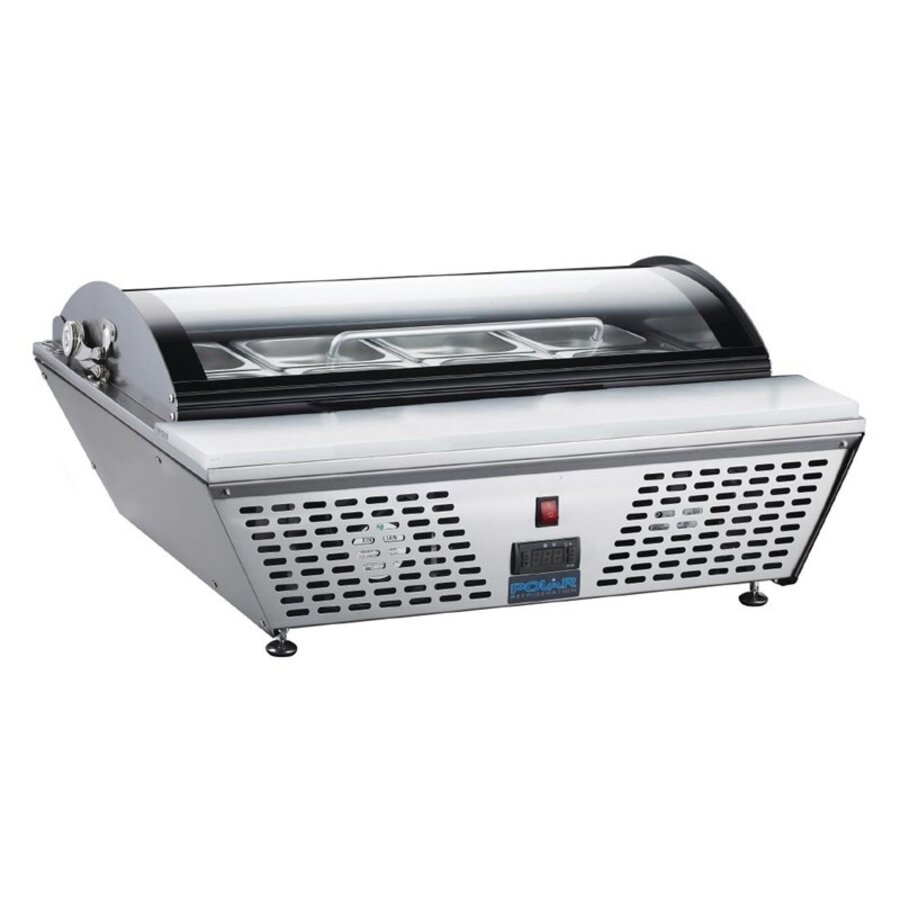 Tischkühlschrank 67 L | Edelstahl | 0–12 °C | 76,7 x 61,2 x 32,8 cm
