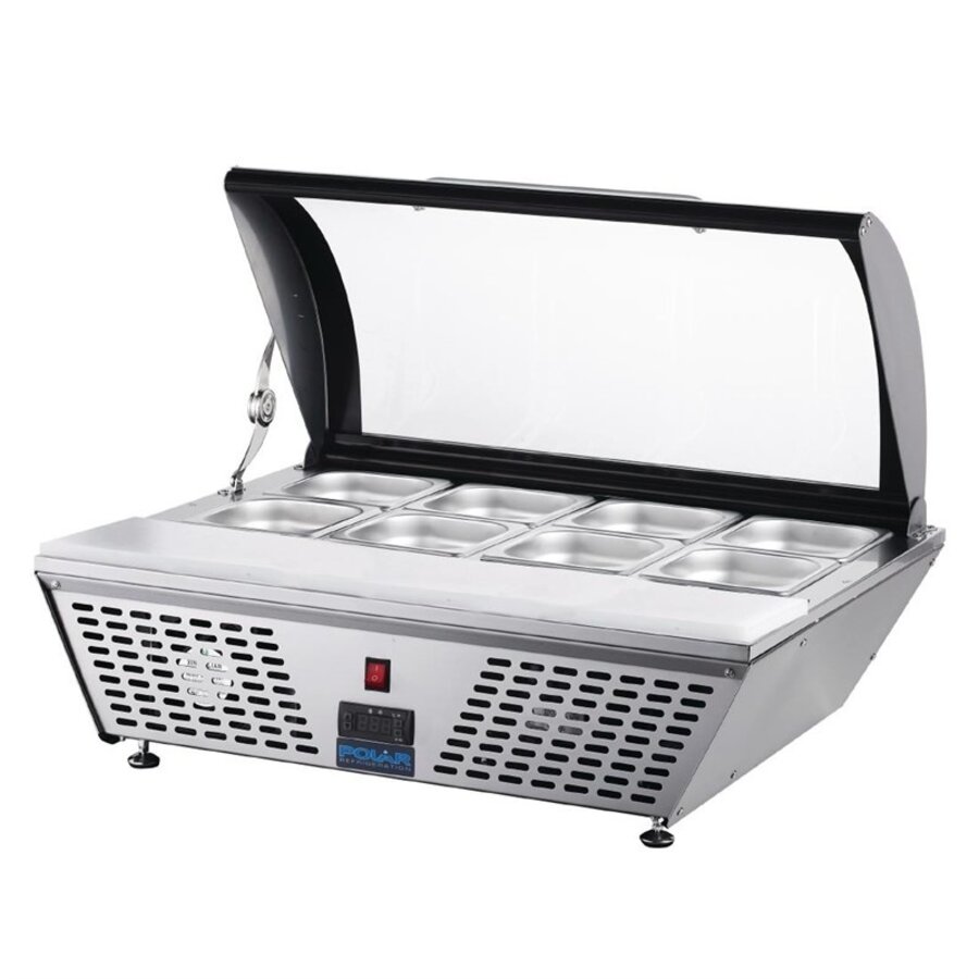 Tischkühlschrank 67 L | Edelstahl | 0–12 °C | 76,7 x 61,2 x 32,8 cm