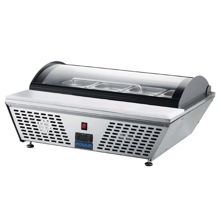 Aanrecht voorbereidingskoelkast 67 L | RVS | 0–12 °C | 76,7x61,2x32,8 cm