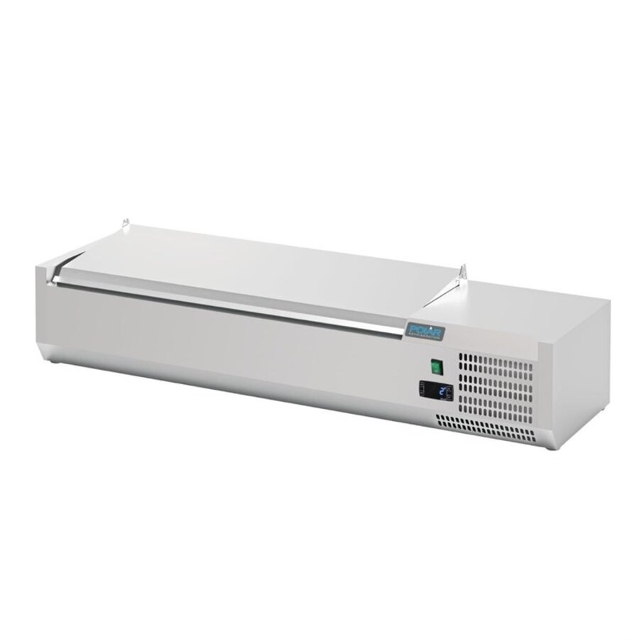 Countertop prep refrigerator 5x GN 1/4 | Stainless steel | 2–8 °C | 27x120x34 cm
