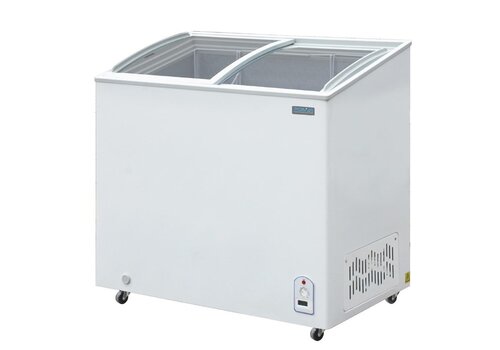  Polar Display vrieskist 200 L | Staal | -24°C tot -18°C | 92x95x55 cm 