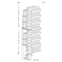 Wijnklimaatkast | Zwart | 2 Zones | 597x675x1854(h)mm