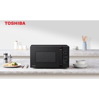 Toshiba MW2-MM20PF(BK) | Semiprofessionelle Solo-Mikrowelle | 10 Jahre Garantie | 20 Liter | Schwarz