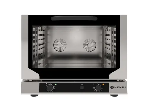  HorecaTraders Four à convection avec contrôle d'humidité | 4 x 600 x 400 | Acier inoxydable | Économe en énergie | 78 x 75 x 63 cm 