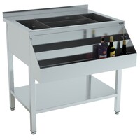 Cocktailbar-Station 900 | Edelstahl | 54,5 kg | 90 x 74 x 90 cm