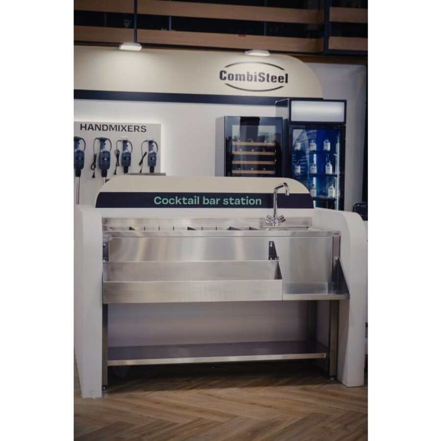 Cocktailbar-Station 1400 | Edelstahl | 71,8 kg | 140 x 74 x 90 cm