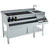 Station de bar à cocktails 1400 | Acier inoxydable | 71,8 kg | 140 x 74 x 90 cm