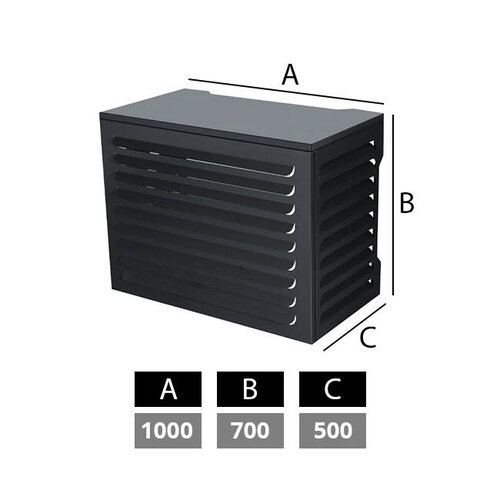  Climaconnect Air conditioning and heat pump casing small RAL7024 anthracite 