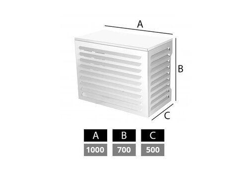  Climaconnect Boîtier de climatiseur 1000 x 700 x 500 mm – blanc RAL9010 