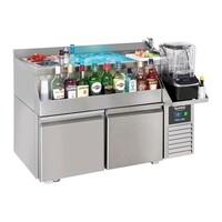 Refrigerated workbench with cocktail bar station | Stainless steel | Digital | 120x76x100cm