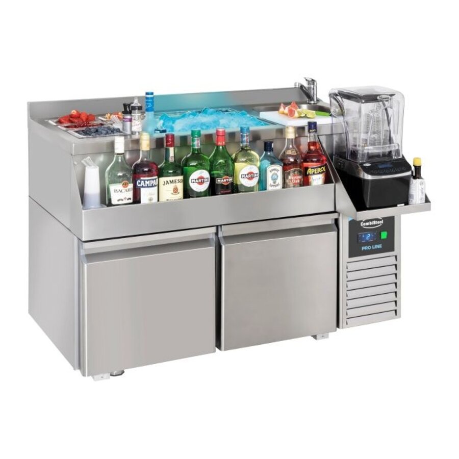 Koelwerkbank met Cocktail Bar Station | RVS | Digitaal | 120x76x100cm