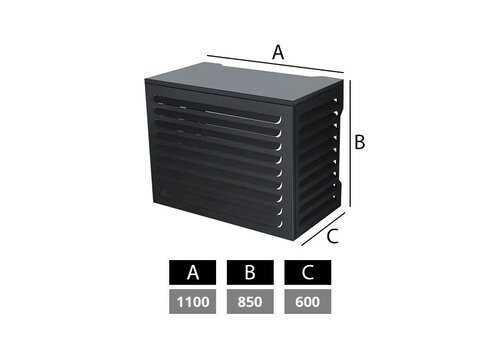  Boîtier de climatisation et de pompe à chaleur moyen RAL7024 Gris graphite 
