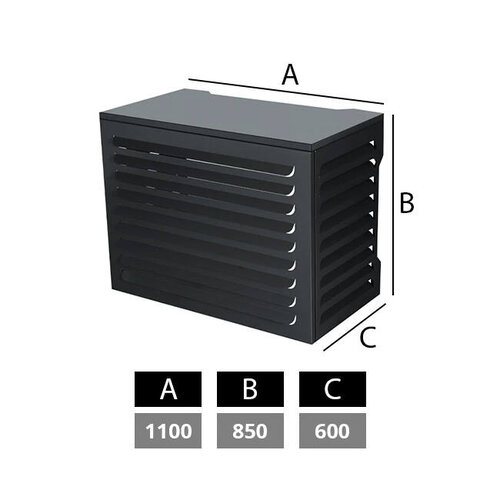  Air conditioning and heat pump casing medium RAL7024 Graphite gray 